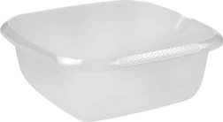 Bol de cuisine carré transparent avec bec verseur 8 l (34 × 34 cm)