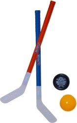 Crosses de hockey sur gazon en plastique 72 cm avec balle de floorball et palet (2 pcs)