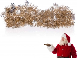 Guirlande de Noël 2 m argent–champagne HOME DECOR