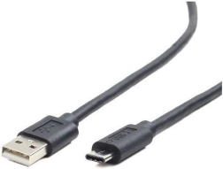 Câble USB 2.0 A (mâle) vers USB‑C (mâle) 1,8 m, noir