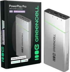 Batterie externe GREENCELL PowerPlay Pro 20800 mAh 65 W avec charge rapide PD