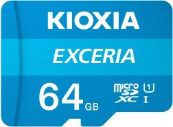 Carte MicroSD 64GB Kioxia Exceria avec adaptateur