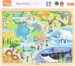 Puzzle en bois Zoo – 48 pièces