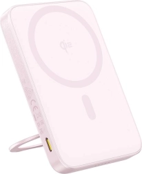 Batterie externe Baseus PicoGo Qi2 5000 mAh avec support, 20 W, rose