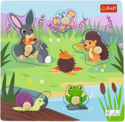 Puzzle en bois Animaux de la prairie – 5 pièces