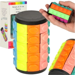 Casse-tête logique rotatif en forme de cylindre à 5 rangées