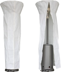 Housse de protection PE pour chauffages de terrasse à toit rond, blanche