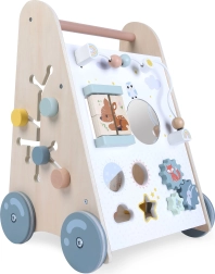 Trotteur éducatif en bois ECOTOYS avec éléments mobiles