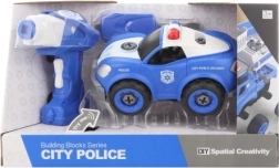 Voiture de police à visser avec télécommande et perceuse