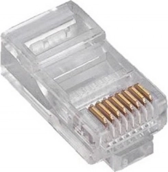 Connecteur RJ45 universel cat.5e, plein/toronné, 8P8C, 100 pcs