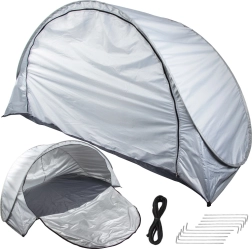 Tente de plage auto-déployante avec protection UV, gris