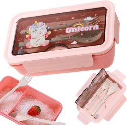 Boîte-repas 1 l avec compartiments et couverts