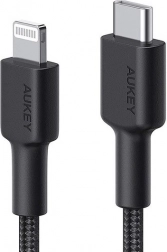 Câble Lightning-USB C en nylon noir 2 m