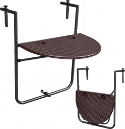 Table de balcon suspendue pliable marron ModernHome