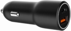 Chargeur de voiture USB-A/USB-C noir 38W PD