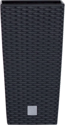 Cache-pot Rato Square avec insert 17 × 17 × 32,4 cm – anthracite