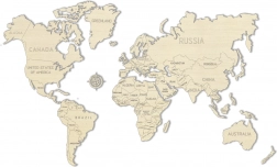 Carte en bois du monde WOODEN CITY grande