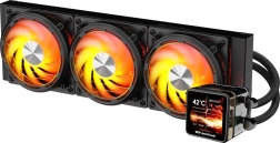 Refroidissement liquide CPU DarkFlash Explore DE360 360 mm avec écran IPS (noir)