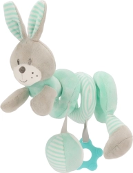 Jouet spiralé pour lit bébé BABY MIX lapin menthe