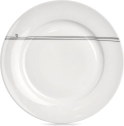 Assiette plate en porcelaine blanche avec motif cœur 27 cm