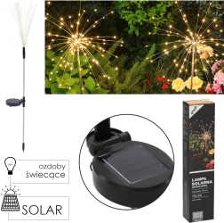 Lampe de jardin solaire Pissenlit, 150 LED blanc chaud, 90 cm