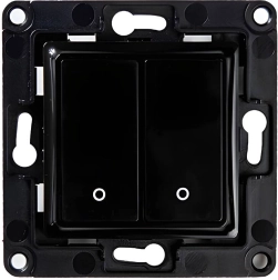 Interrupteur mural Shelly à 2 boutons, noir