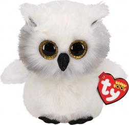 TY Beanie Boos Mascotte - Chouette Austin 24 cm Blanc