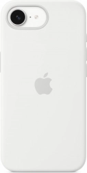 Coque en silicone pour iPhone 16e – blanc