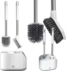 Brosse WC en silicone 2 en 1