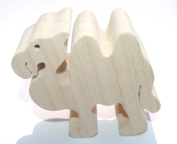 Fauna figurine en bois chameau