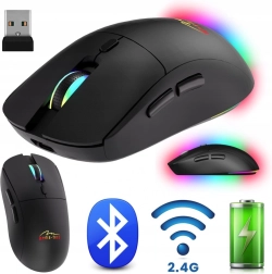 souris sans fil 2-en-1 silencieuse & rechargeable