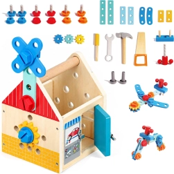 Maisonnette en bois avec outils de bricolage ECOTOYS
