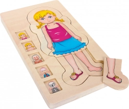 Small foot puzzle en bois superposé anatomie