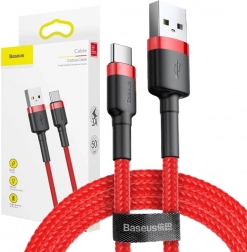 Baseus Cafule câble USB‑C 3 m, 2 A – rouge