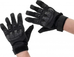 Gants tactiques XL noirs avec protection des articulations