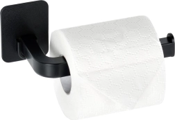 Porte-papier toilette noir avec adhésif 3M 16,5 cm