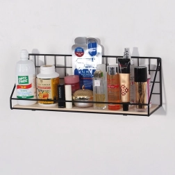 Étagère murale avec barre, style LOFT 45 cm - noir