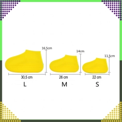 Couvre-chaussures en silicone imperméables antidérapants, taille S