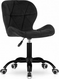 Chaise de bureau pivotante NOTO en velours noir