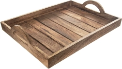 Plateau de service en bois de manguier 40,5 × 30,5 cm