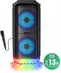 Enceinte Bluetooth portable MEDIA-TECH Power Audio MT3183 avec karaoké et éclairage LED