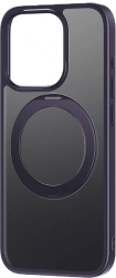 Coque de protection avec support Baseus SkyRing 360° pour iPhone 14 Pro avec verre trempé et kit de nettoyage (violet)
