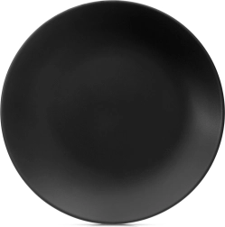 Assiette plate en céramique noire 27 cm