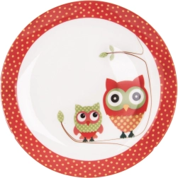 Assiette plate enfant avec motif hibou 21 cm