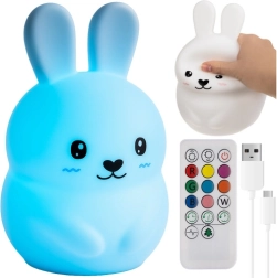 Veilleuse LED RGB pour enfants Izoxis lapin avec télécommande