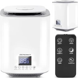 Humidificateur d’air BERDSEN avec ionisation et aromathérapie, blanc