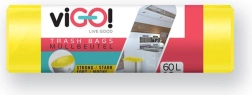 Sacs poubelle LDPE 60 l jaunes 60 × 80 cm (10 pcs) VIGO