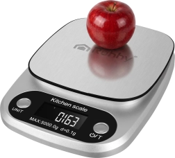 Balance de cuisine numérique Ruhhy 5 kg avec précision 0,1 g en acier inoxydable