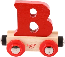 Wagon en bois avec la lettre B – BIGJIGS RAIL