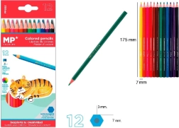 Crayons de couleur 12 couleurs MP